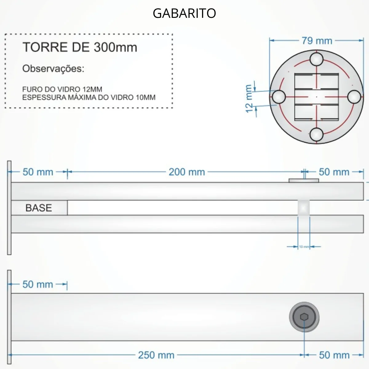 TORRE PINÇA PRESILHA DE INOX PARA CORRIMAO GUARDA CORPO DE VIDRO BLINDEX OBRGLASS 6 TORRE PINÇA PRESILHA DE INOX PARA CORRIMAO GUARDA CORPO DE VIDRO BLINDEX OBRGLASS 6