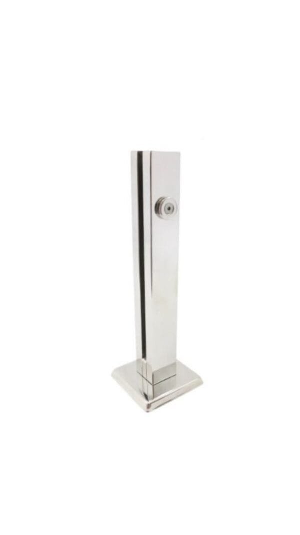 Torre de Inox Polido para Guarda Corpo De Vidro - 30CM