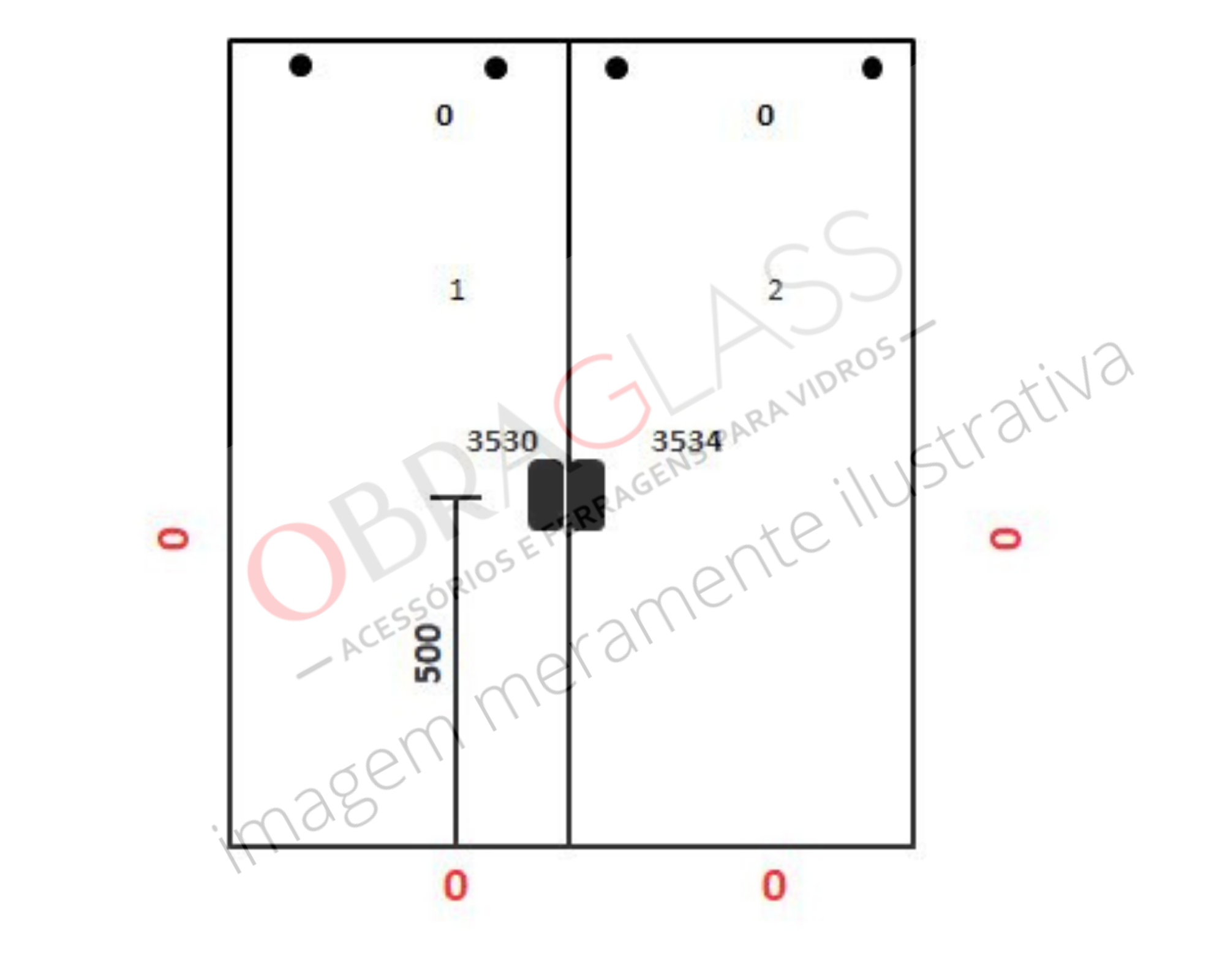 kit 9 porta blindex Obraglass