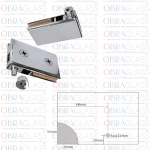 DOBRADIÇA DE RACK CRISTALEIRA ARMARIO DE VIDRO 8MM 5 DOBRADIÇA DE RACK CRISTALEIRA ARMARIO DE VIDRO 8MM 5