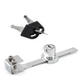Fechadura Para Porta Vitrine Trava Cromada Jacaré