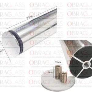 PÉ PERNA PARA TAMPO DE MESA DE VIDRO TEMPERADO PROLONGADOR 3 PÉ PERNA PARA TAMPO DE MESA DE VIDRO TEMPERADO PROLONGADOR 3