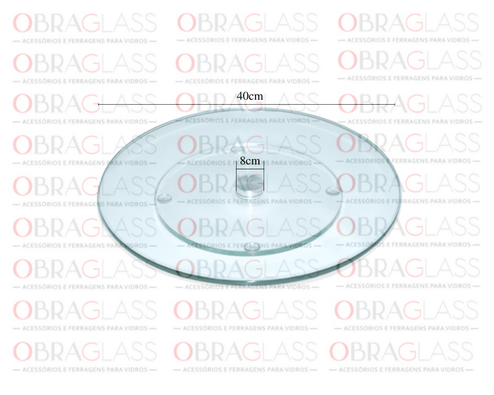 PRATO GIRATORIO, BASE DE VIDRO TEMPERADO PARA MESA DE 40 CM 3 PRATO GIRATORIO, BASE DE VIDRO TEMPERADO PARA MESA DE 40 CM 3
