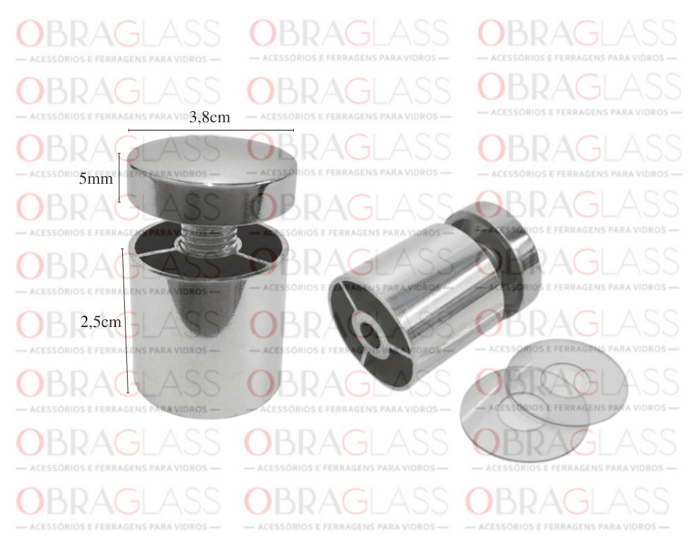 PROLONGADOR FIXADOR PARA VIDRO ACM ACRILICO 3 PROLONGADOR FIXADOR PARA VIDRO ACM ACRILICO 3