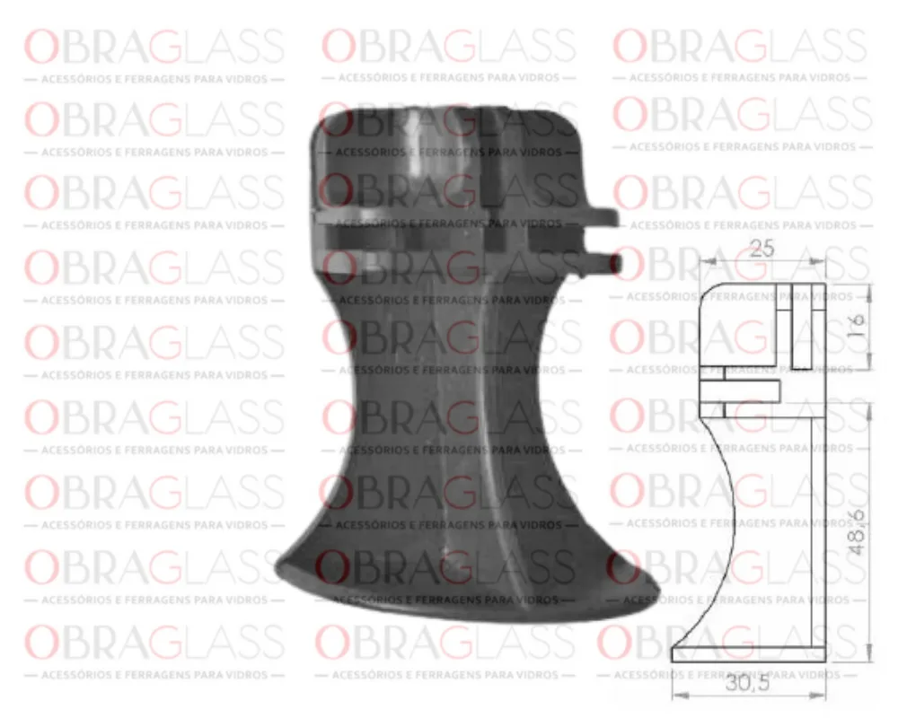 CONECTIVOS PARA PRATELEIRA DE VIDRO 3 CONECTIVOS PARA PRATELEIRA DE VIDRO 3