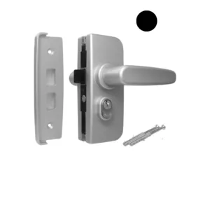 Fechadura Com Maçaneta1510 V/A Para Porta de Vidro Temperado - Preto