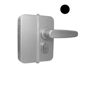 Fechadura Com Maçaneta1510 V/V Para Porta de Vidro Temperado - Preta