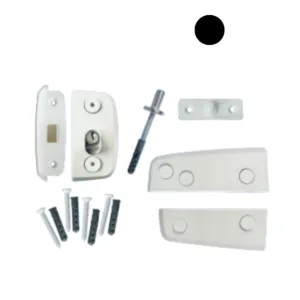 Kit 01 Polímero Porta Pivotante Em Vidro Temperado – Preto