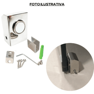 BATENTE FIXADOR MAGNETICO PARA PORTA DE VIDRO OBRAGLASS 2 BATENTE FIXADOR MAGNETICO PARA PORTA DE VIDRO OBRAGLASS 2