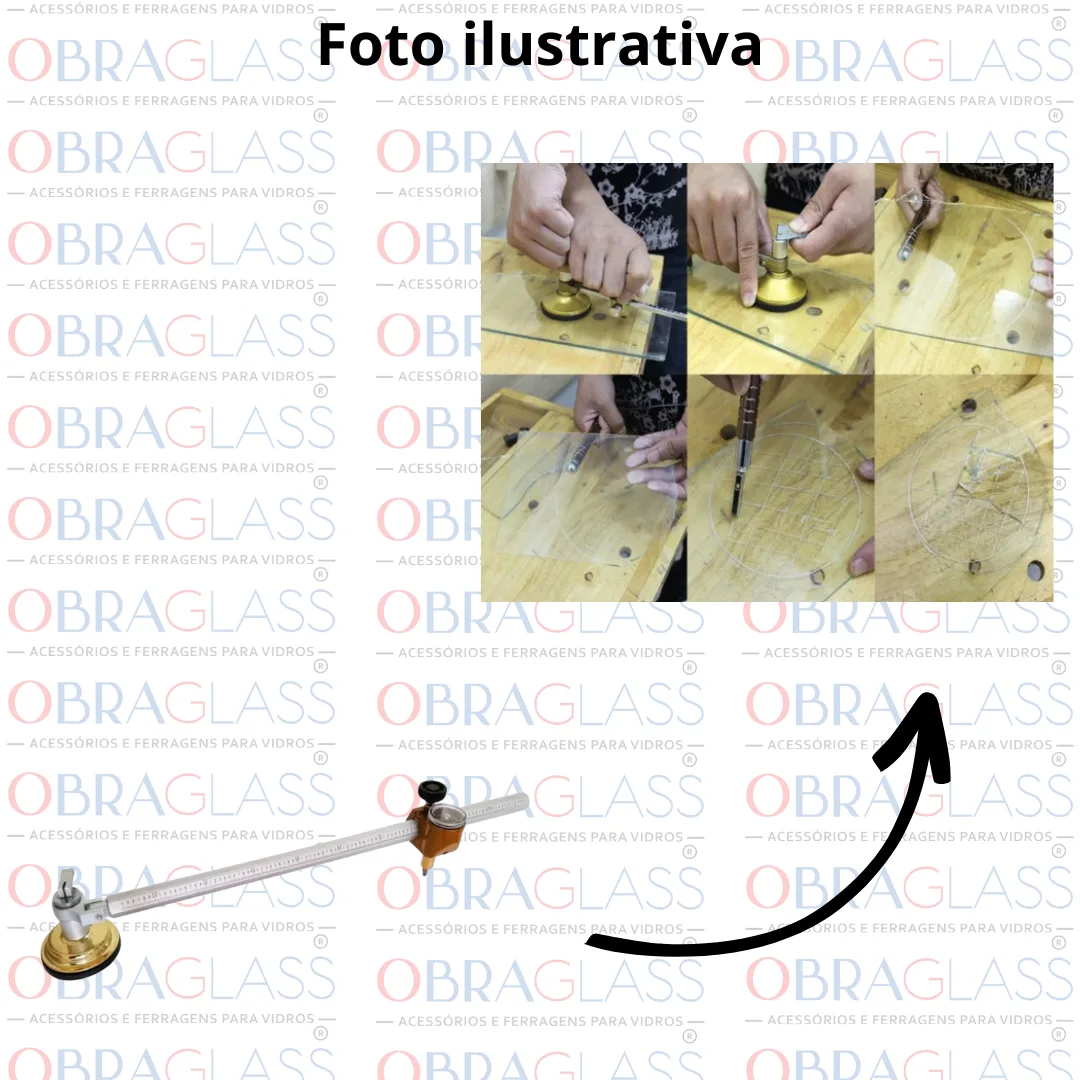CORTADOR CIRCULAR DE VIDRO ESPELHO COM RESERVATORIO BLINDEX ObraGlass 9