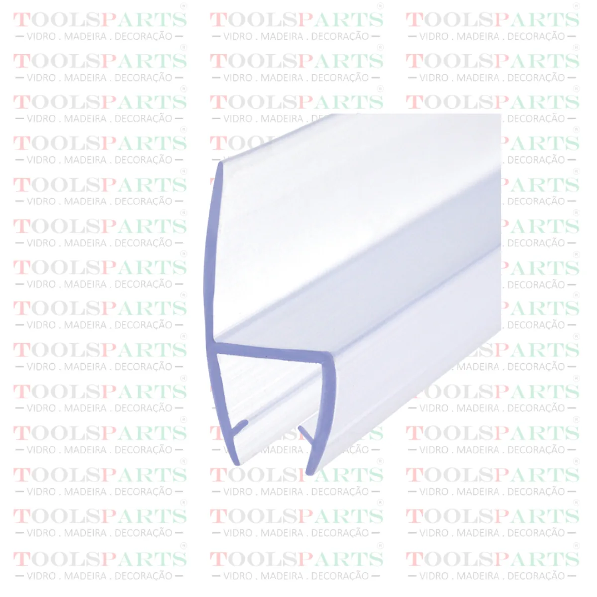 PERFIL SILICONADO CADEIRINHA PARA VIDRO TEMPERADO 8MM OU 10MM BLINDEX OBRAGLASS 8