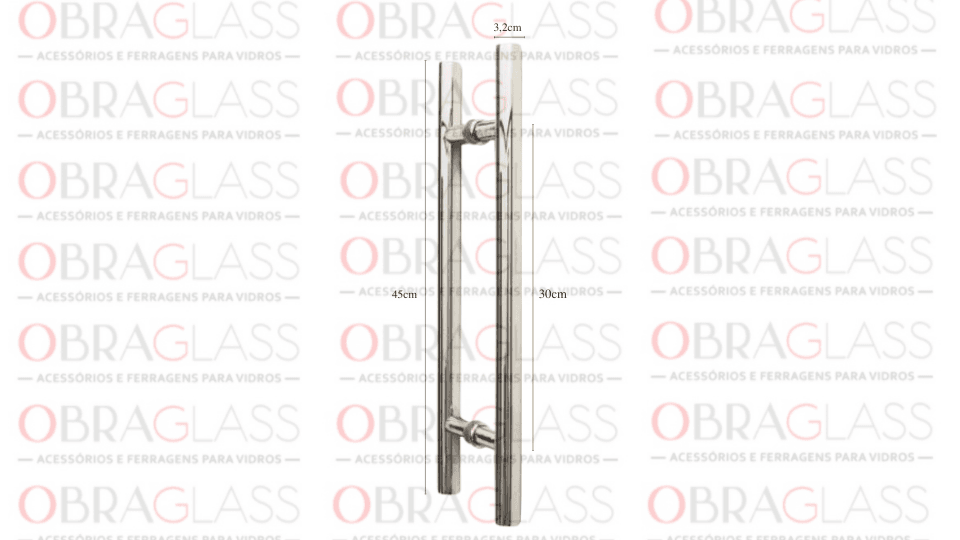 PUXADOR TUBULAR REDONDO PARA ORTA DE VIDRO OU MADEIRA 3 PUXADOR TUBULAR REDONDO PARA ORTA DE VIDRO OU MADEIRA 3