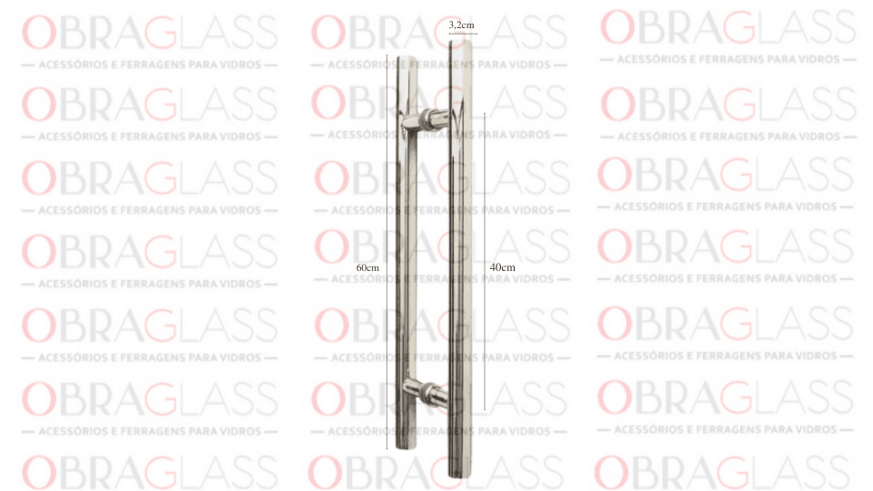 PUXADOR TUBULAR REDONDO PARA ORTA DE VIDRO OU MADEIRA 3 PUXADOR TUBULAR REDONDO PARA ORTA DE VIDRO OU MADEIRA 3