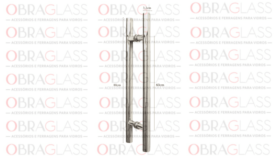 PUXADOR TUBULAR REDONDO PARA ORTA DE VIDRO OU MADEIRA 3 PUXADOR TUBULAR REDONDO PARA ORTA DE VIDRO OU MADEIRA 3