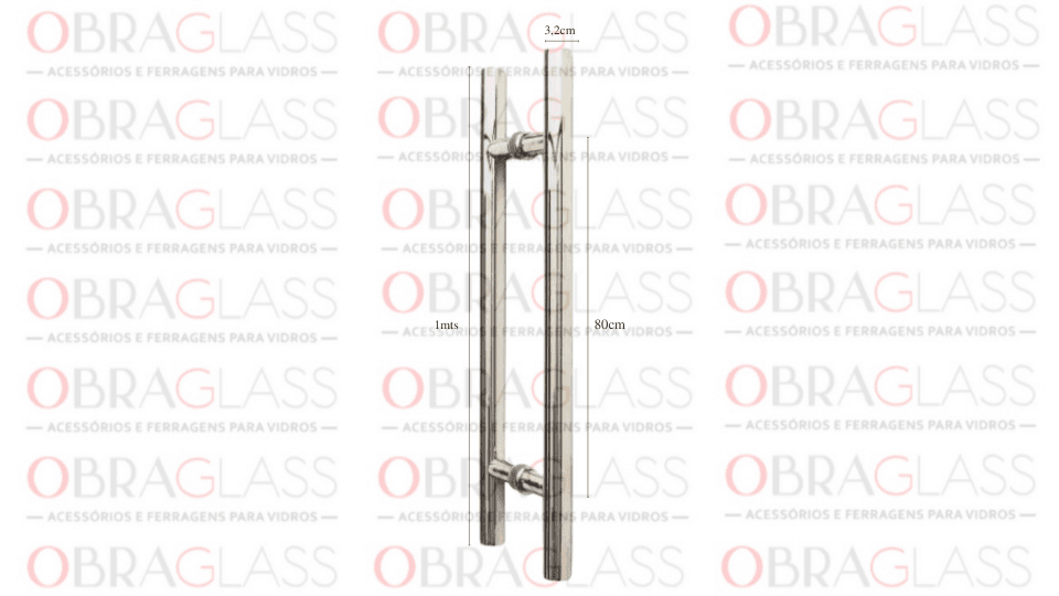 PUXADOR TUBULAR REDONDO PARA ORTA DE VIDRO OU MADEIRA 3 PUXADOR TUBULAR REDONDO PARA ORTA DE VIDRO OU MADEIRA 3