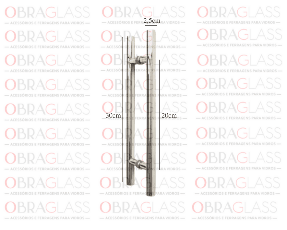 PUXADOR TUBULAR REDONDO PARA ORTA DE VIDRO OU MADEIRA 3 PUXADOR TUBULAR REDONDO PARA ORTA DE VIDRO OU MADEIRA 3