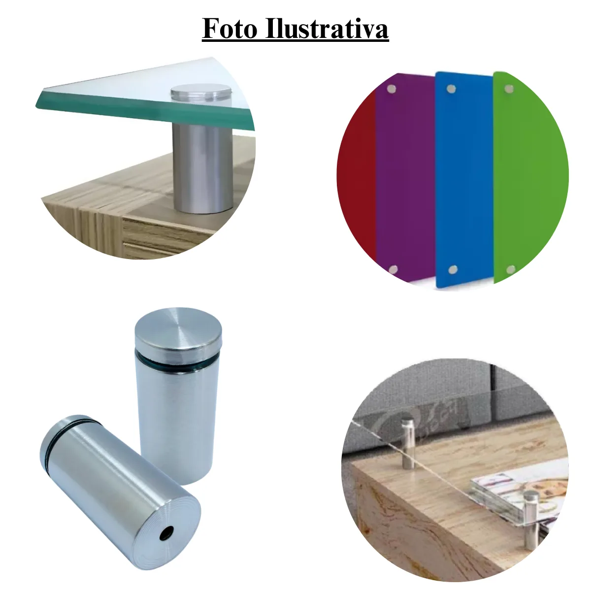 Prolongador 2,5x10cm espaçador de paredede Inox para vidro acrilico madeira Blindex Obraglass 3 Prolongador 2,5x10cm espaçador de paredede Inox para vidro acrilico madeira Blindex Obraglass 3