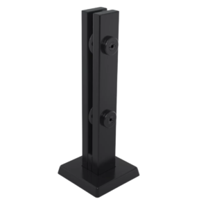 Torre De Inox Polido Para Guarda Corpo De Vidro Preta - 40CM