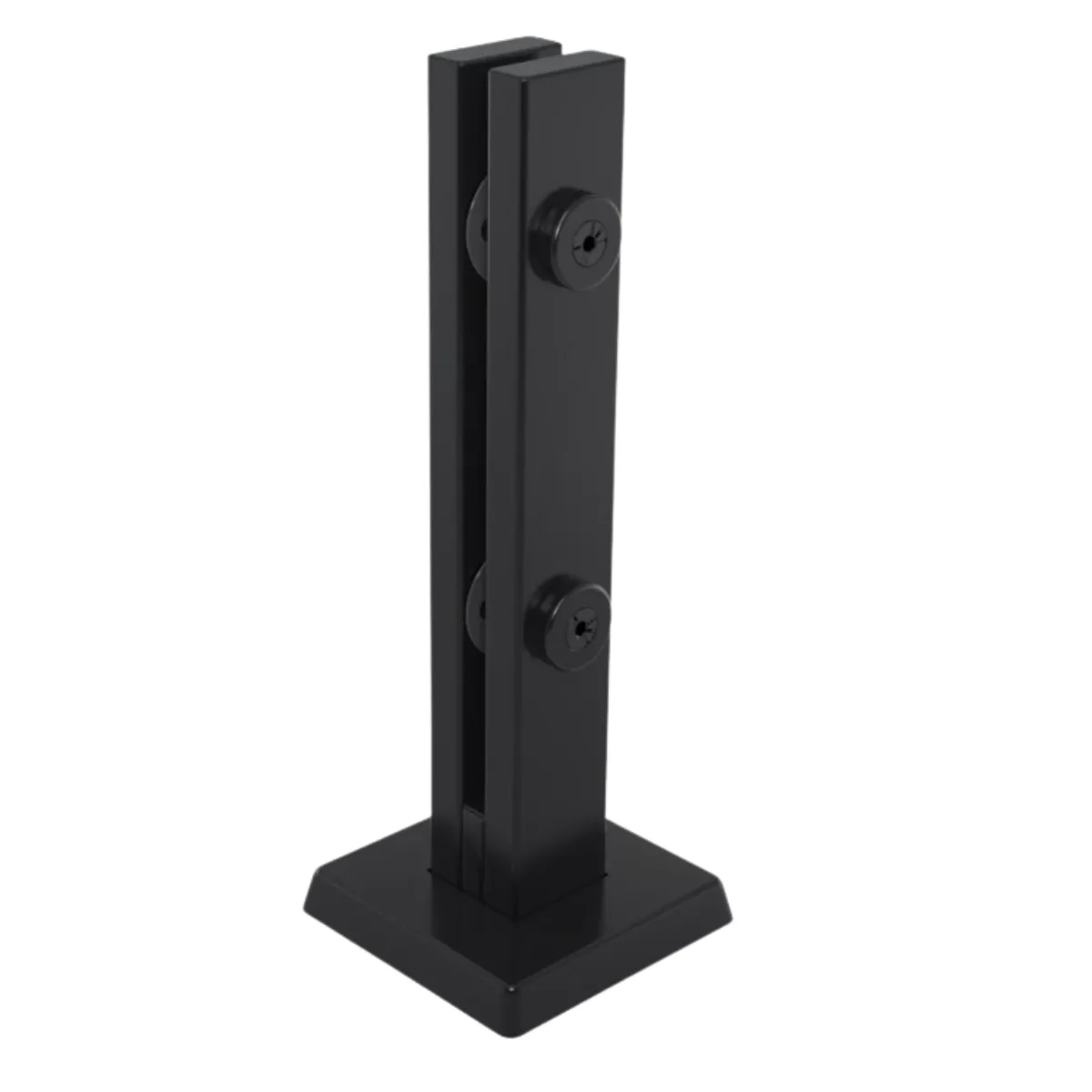 Torre De Inox Polido Para Guarda Corpo De Vidro Preta - 40CM